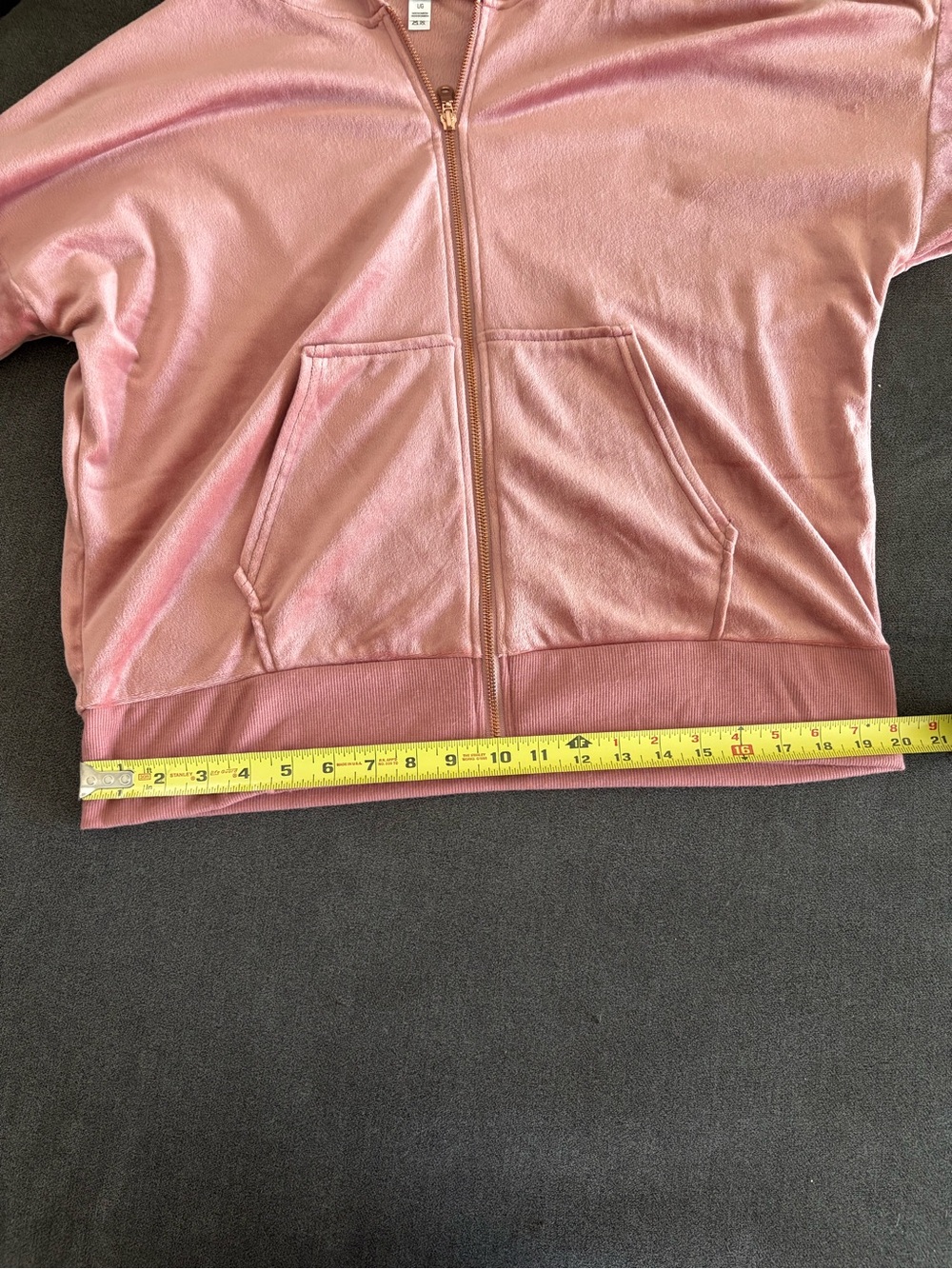 Felina Rose Gold Luxe Velour Zip Hoodie & Jogger Set - Picture 5 of 10